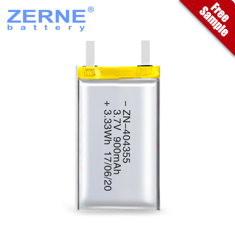 404355 CB/UN38.3 certificated 3.7v 900mA rechargeable polymer lithium battery