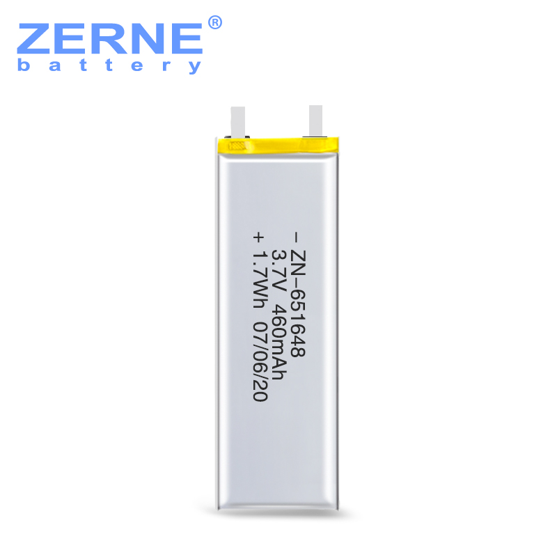 651648 UL1642/IEC62133 certificated 3.7v 460mA small lipo battery rechargeable